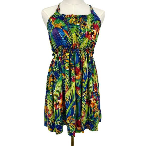 Ralph Lauren Girls Hawaiian Tropical Printed Dress Size 14 - Picture 1 of 7